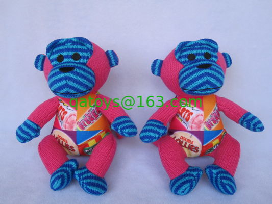 juguete hecho punto precioso de la felpa del peluche del mono 9inch para los regalos de la promoción