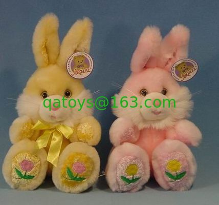conejitos de pascua rellenos 12inch con los juguetes del empuje del huevo, juguetes suaves para la celebración del día de fiesta