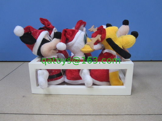 4 pulgadas Completo Conjunto de juguetes Disney de peluche llavero en bandeja personajes para las vacaciones de Navidad