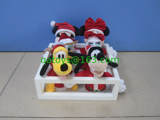 4 pulgadas Completo Conjunto de juguetes Disney de peluche llavero en bandeja personajes para las vacaciones de Navidad