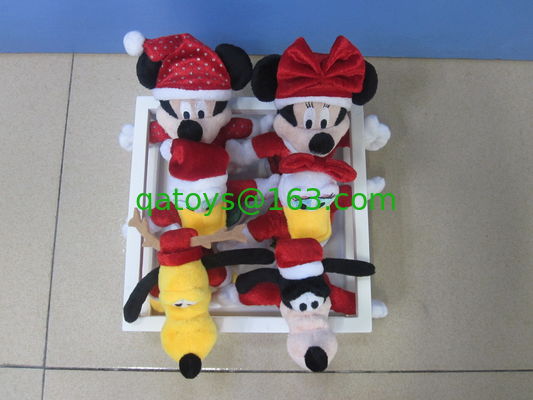 4 pulgadas Completo Conjunto de juguetes Disney de peluche llavero en bandeja personajes para las vacaciones de Navidad
