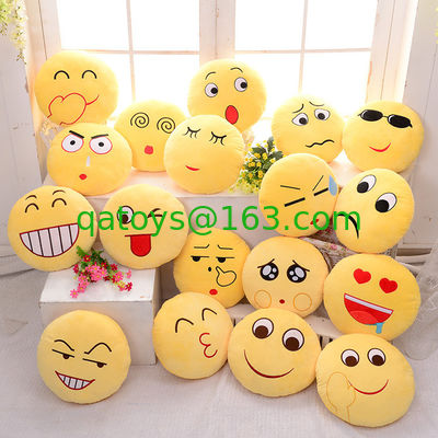 22 estilos Emoji Emoticon cojines y almohadas rellenos amarillos y redondos para la decoración del hogar
