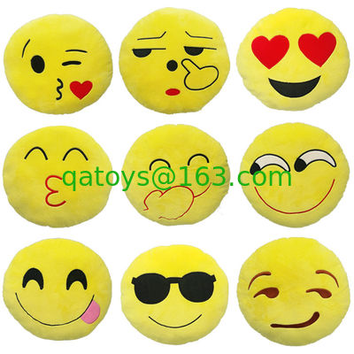22 estilos Emoji Emoticon cojines y almohadas rellenos amarillos y redondos para la decoración del hogar