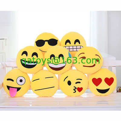 22 estilos Emoji Emoticon cojines y almohadas rellenos amarillos y redondos para la decoración del hogar
