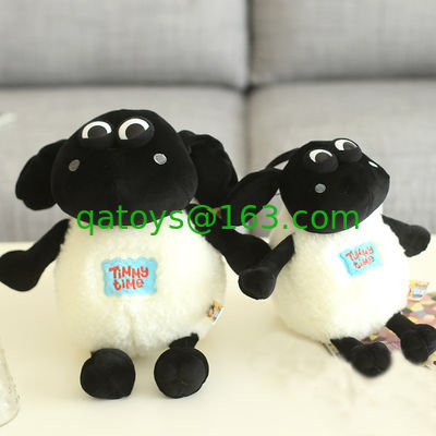 dibujos animados Shaun oveja animal suave peluche juguetes relleno caliente negro blanco