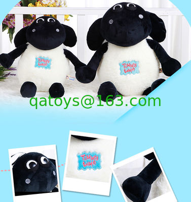 dibujos animados Shaun oveja animal suave peluche juguetes relleno caliente negro blanco