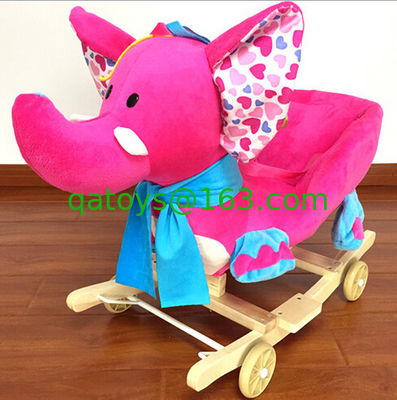 Juguete animal verde rosado precioso Elephent Eco - SGS amistoso de la mecedora del bebé de los 60*33*55cm SU