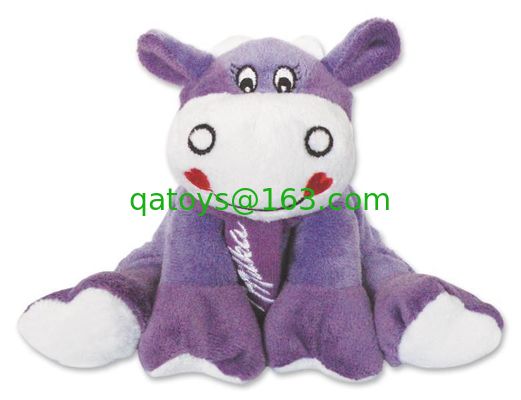 Pequeños juguetes de la felpa de Milka del peluche púrpura de la vaca para los niños de los niños