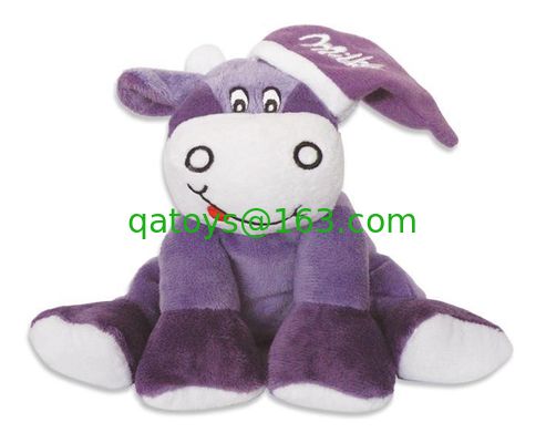 Pequeños juguetes de la felpa de Milka del peluche púrpura de la vaca para los niños de los niños