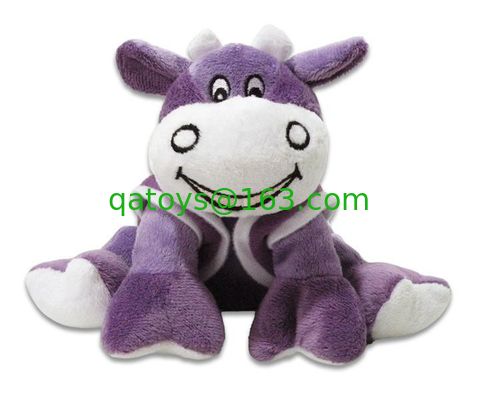 Pequeños juguetes de la felpa de Milka del peluche púrpura de la vaca para los niños de los niños