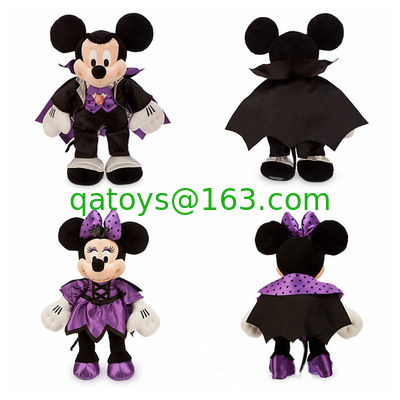 El día púrpura Minnie Mouse de Halloween y juguetes de la felpa de Mickey Disney para el festival del partido de los animales domésticos
