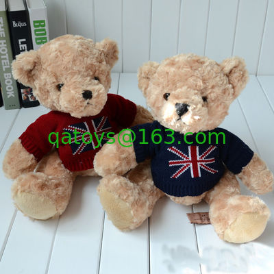 12 pulgadas de adorable oso de peluche lleno de juguetes de animales OEM / ODM bienvenido