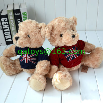 12 pulgadas de adorable oso de peluche lleno de juguetes de animales OEM / ODM bienvenido