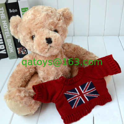 12 pulgadas de adorable oso de peluche lleno de juguetes de animales OEM / ODM bienvenido