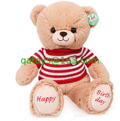 El peluche de los regalos los 30cm de la promoción juega los juguetes rellenos del día de fiesta con la camiseta