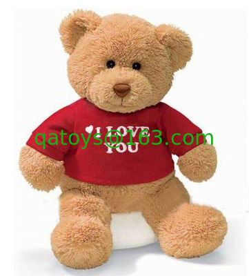 Juguetes de peluche personalizados de la familia Three Brown Teddy Bear con camiseta