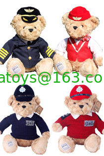 El peluche de 8 pulgadas juega el oso de peluche experimental con los uniformes para los regalos de la promoción