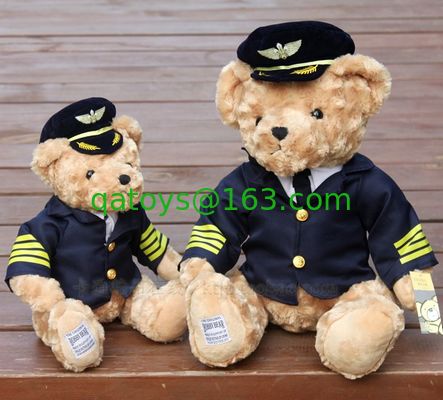 El peluche de 8 pulgadas juega el oso de peluche experimental con los uniformes para los regalos de la promoción
