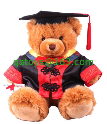 Juguetes suaves rellenos de la felpa del oso de peluche del doctor Graduation de 18 pulgadas para la celebración de la colección