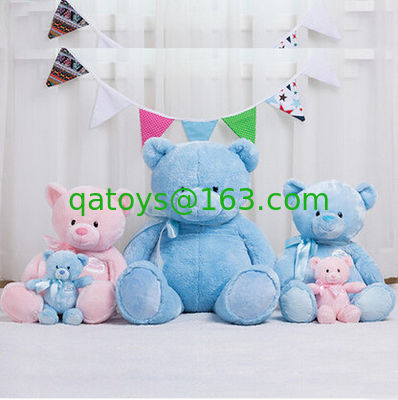 Juguetes suaves rellenos azules preciosos de la felpa del oso de peluche de 12 pulgadas para los regalos de la promoción