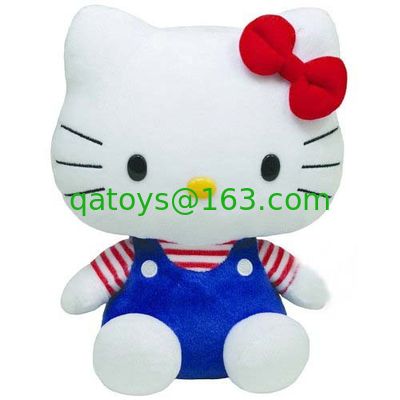 juguetes rellenos historieta anaranjada preciosa de la felpa del Hello Kitty de los 20cm para la colección