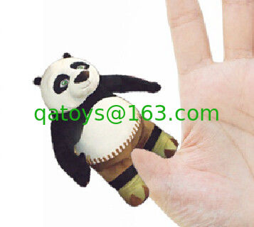 marionetas del finger de los niños de las marionetas del finger de la felpa de la panda de Fashon Kungfu de 4 pulgadas