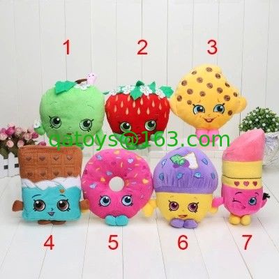 Shopkins clasificó los juguetes ASTM-963 lindo rojo de la felpa de la historieta de los caracteres