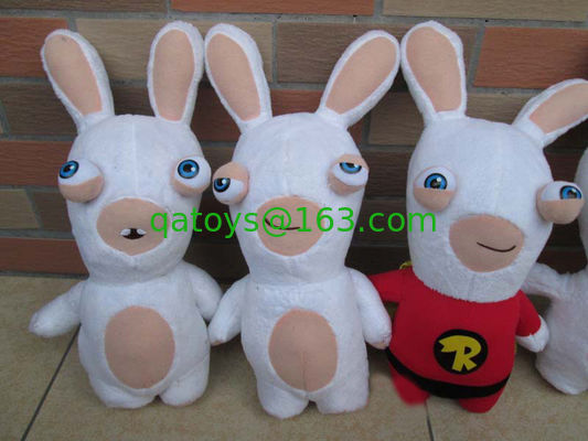 Rayman precioso que delira la felpa de la historieta de Rabbids juega la aduana linda blanca