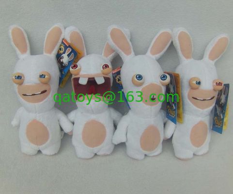 Rayman precioso que delira la felpa de la historieta de Rabbids juega la aduana linda blanca
