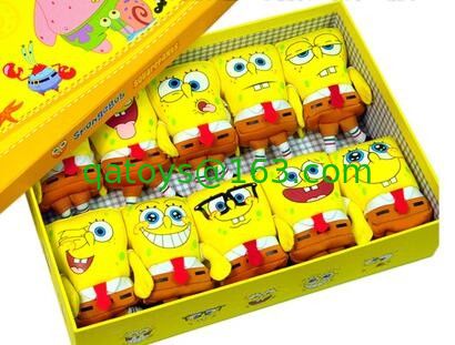 Forme a historieta el estilo de SpongeBob 20 diversa los juguetes rellenos de la expresión felpa