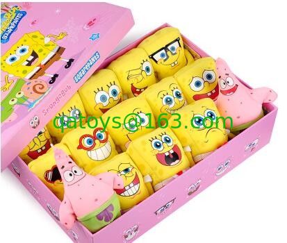 Forme a historieta el estilo de SpongeBob 20 diversa los juguetes rellenos de la expresión felpa