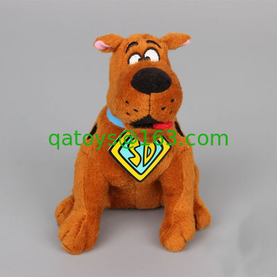 Peluches de dibujos animados marrones originales de 8 pulgadas Scooby Doo sentado Pose peluche