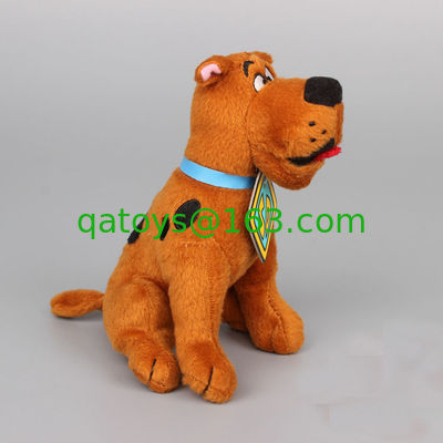 Peluches de dibujos animados marrones originales de 8 pulgadas Scooby Doo sentado Pose peluche