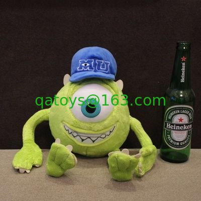 La felpa rellena juega la figura de acción de Mike Wazowski de la universidad de los monstruos para la colección