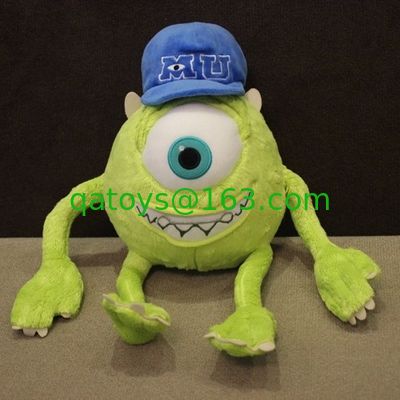 La felpa rellena juega la figura de acción de Mike Wazowski de la universidad de los monstruos para la colección