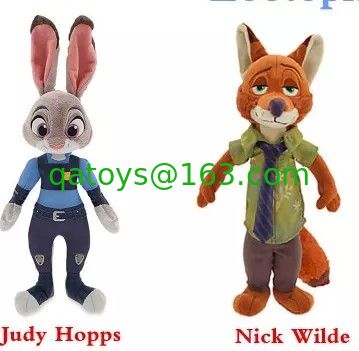 Los personajes de dibujos animados Zootopia de Disney rellenaron los juguetes de la felpa de la historieta 9 pulgadas