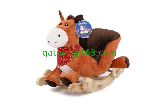 Fashion Brown Moose Plush Baby Rocking Animal Chair para el bebé paseo en el juego