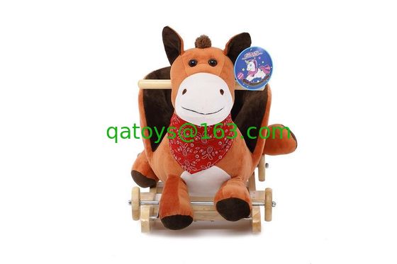 Fashion Brown Moose Plush Baby Rocking Animal Chair para el bebé paseo en el juego