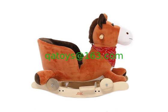 Fashion Brown Moose Plush Baby Rocking Animal Chair para el bebé paseo en el juego