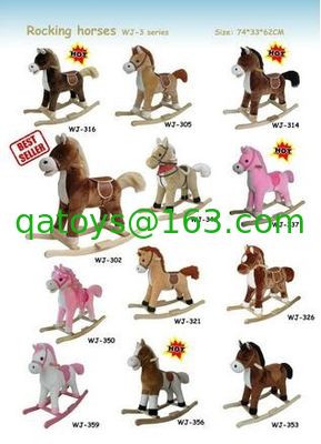 Juguetes lindos del bebé de la colección del caballo mecedora de la felpa para el paseo de los niños en jugar