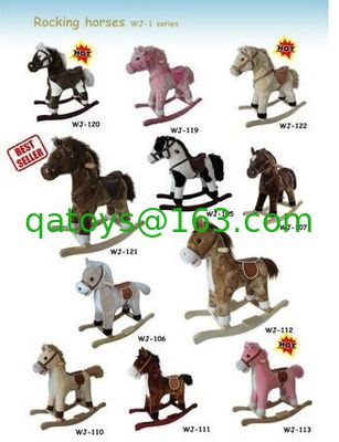 Juguetes lindos del bebé de la colección del caballo mecedora de la felpa para el paseo de los niños en jugar
