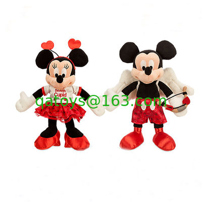 Rojo Días de San Valentín Mickey mouse Disney Peluches 9 pulgadas personalizados