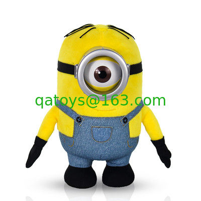 Despreciable 3 felpa de la historieta del ojo de los subordinados 3D juega el amarillo los 22cm