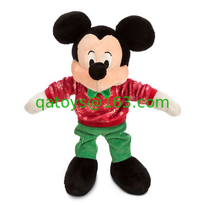 La Navidad Mickey Mouse y Minnie Mouse de Disney rojos y verdes