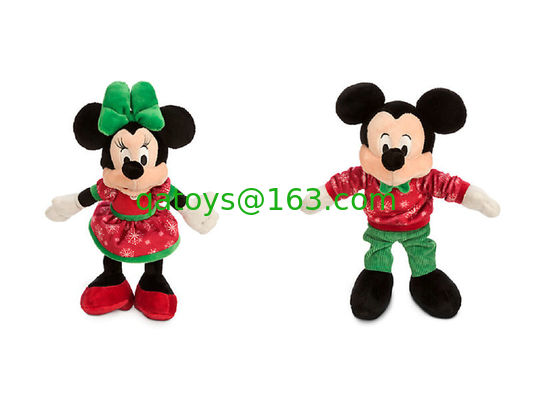 La Navidad Mickey Mouse y Minnie Mouse de Disney rojos y verdes
