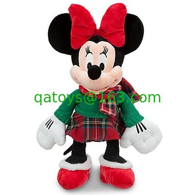 la felpa de Disney de 12 pulgadas juega la moda grande de Mickey de la Navidad del tartán