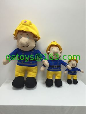 Gran bombero lindo Sam dibujos animados peluche relleno juguetes blandos, tres tamaño 40cm / 60cm / 90cm
