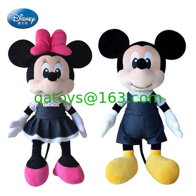 La felpa negra de Disney juega Mickey Mouse negro y Minnie Mouse 16 pulgadas