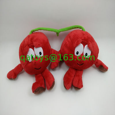 La fruta vegetal amistosa de Eco clasificada rellenó los juguetes de la felpa del bebé rojos/verde/amarillo