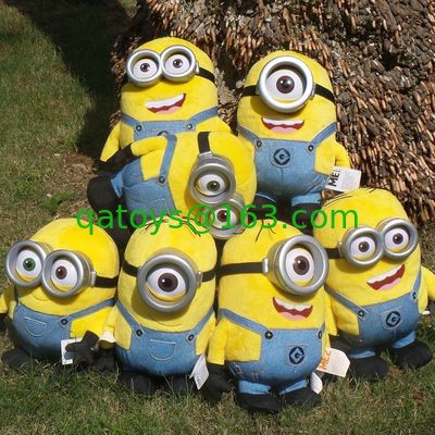 20cm dibujos animados juguetes de peluche Minions con ojo 3D para grúa máquina de juguete